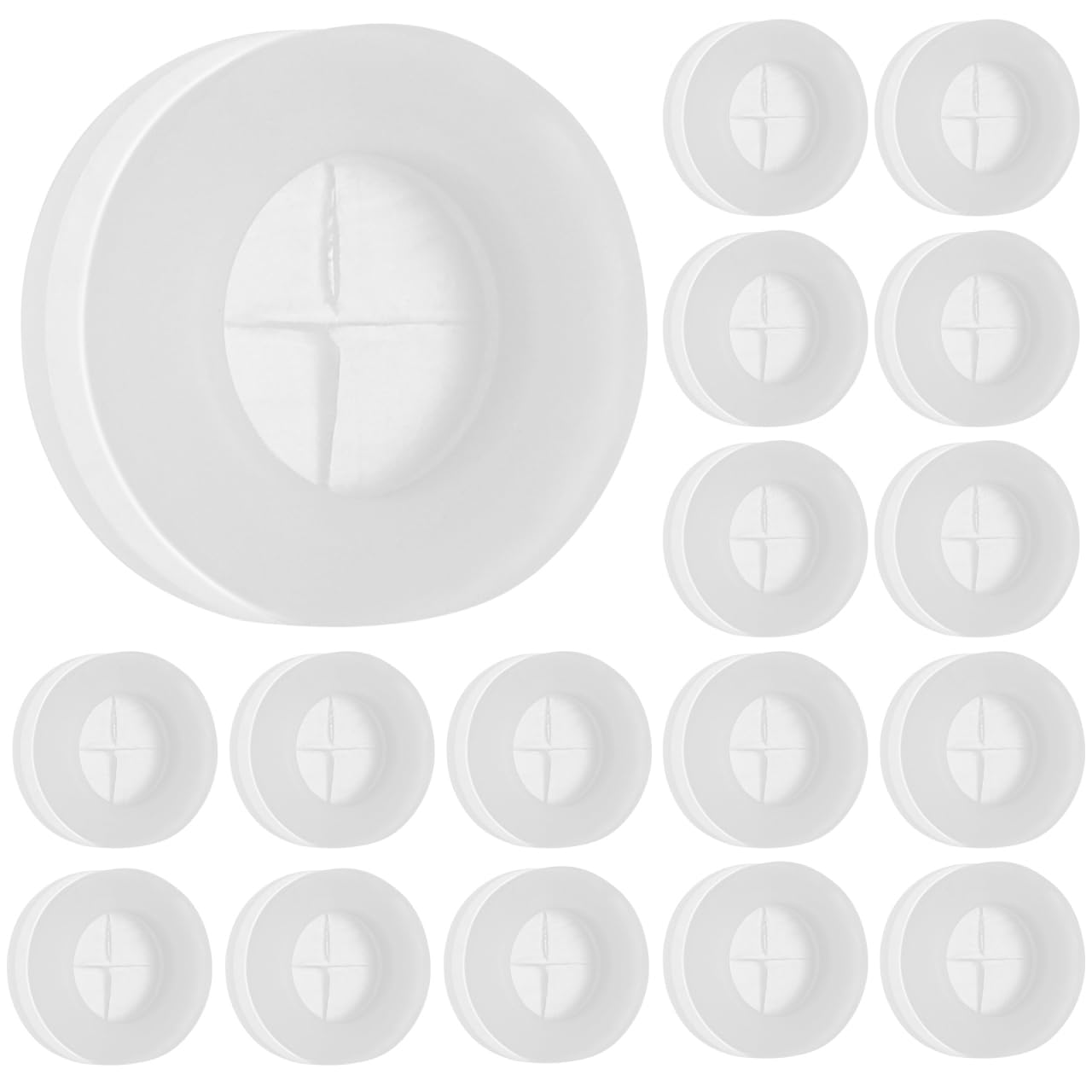 SHERCHPRY Silicone Straw Fixing Plugs for Jar Lids Leak-Resistant Straw Hole Sealers with Wooden Lid Compatibility Dust-Proof Jar Cap Covers for Home and Party Use 20-Pack