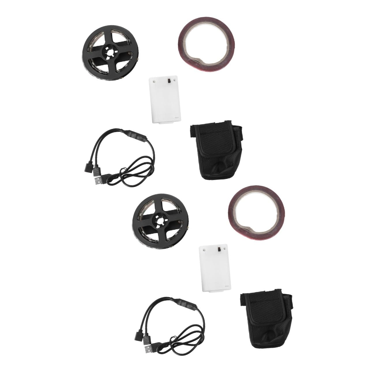 Abaodam Lot De 2 Trottinettes Électriques À LED pour Adultes avec Klaxon Éclairage De Guidon Hoverboard Skateboard Vélo Époxy Noir