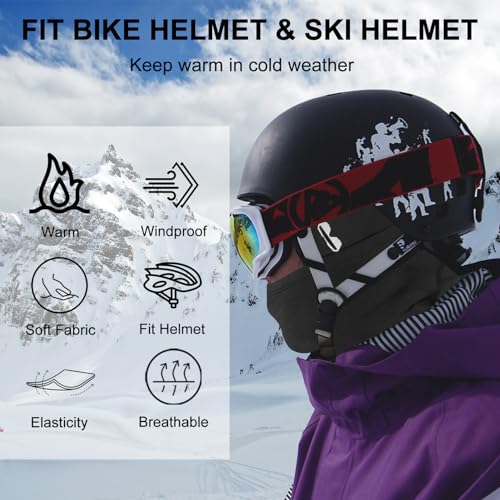 Image of ROCKBROS Ski Mask Balaclava for Men Cold Weather Scarf Windproof Thermal Winter Women Neck Warmer Hood for Cycling Hiking