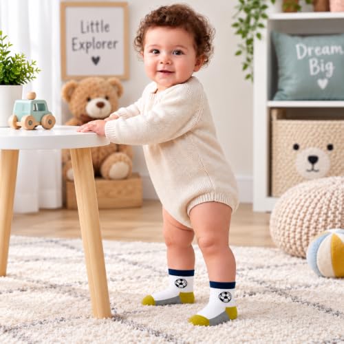 Image of Kid's Socks for Boys and Girls Ankle Socks - Made with Soft & Breathable Cotton with Antibacterial Wash, Pack Of 5