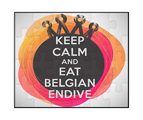 Makoroni - Keep Calm and EAT Belgian Endive Jigsaw Puzzle, 80 Piece Puzzle, DesZ15