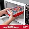Sistema Heat & Eat Microwave Container Set, 4 Rectangular Microwaveable Food Containers with Lids & Steam Release Vents, Dishwasher & Freezer-Safe Food Storage, 2 x 1.25L & 525mL Sizes, BPA-Free #4