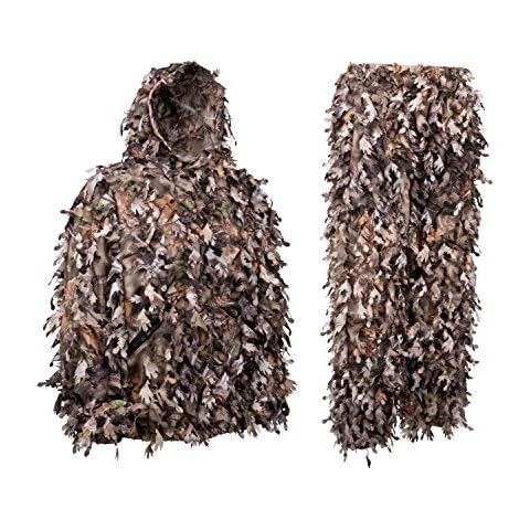 North Mountain Gear Woodland Camo Ghillie Suit 3D Leaf with Zippers and Pockets (Woodland Brown, XXL) Cover
