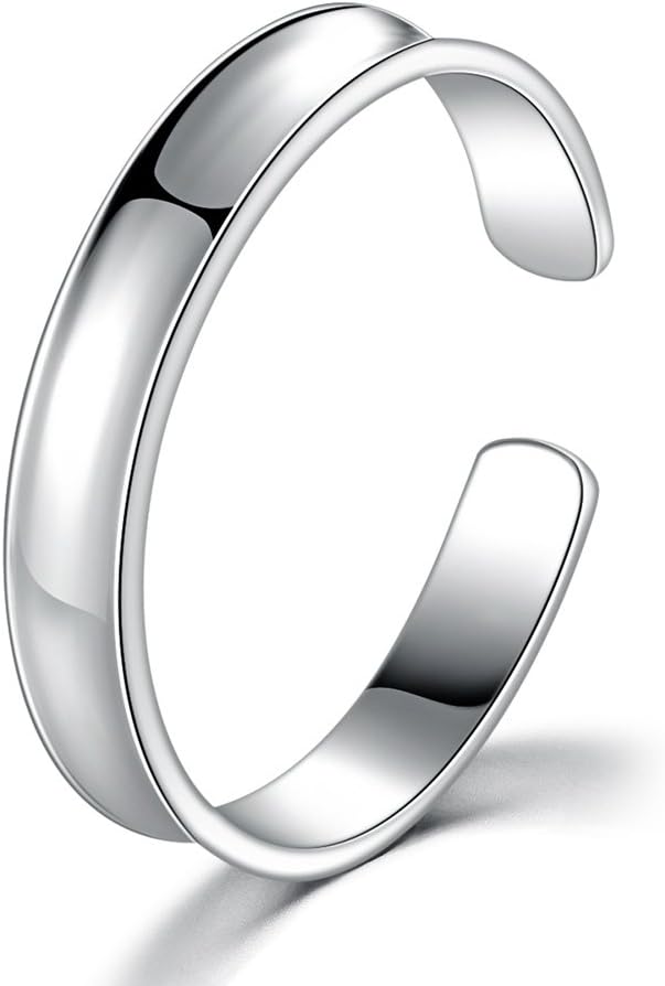 GUIJI Solid Bangle Bracelet 999 Sterling Silver Open Bangle with Gift Box for Women Girls 28.1g