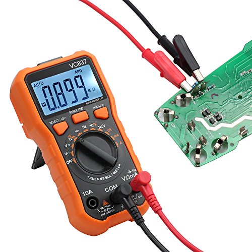 Proster Autoranging Multimeter 6000 Counts Ac Dc Current Tester Voltage Meter Volt Ohm Meter With Alligator Clips Trms Ncv Temperature Capacitance Diode Audible Continuity Meter #TOP3