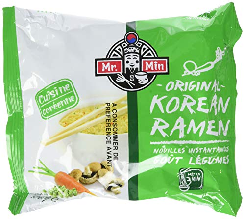 Mr Min Ramen Coréen Sachet Légumes 100 g Pack de 20