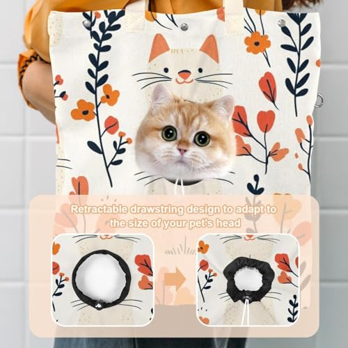 Bolsa para mascotas pequeñas de lona portátil que alivia el peso en tus viajes 4