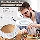 Riokko LED Lupenleuchte, 10X Lupe mit Licht 5 Farbmodi Stufenlos Dimmbar, LED Beleuchtete Lupe mit Licht und Klemme Ständer, Hände Frei für Handwerk Malerei Schließen Arbeit Lesen Basteln-Weiß