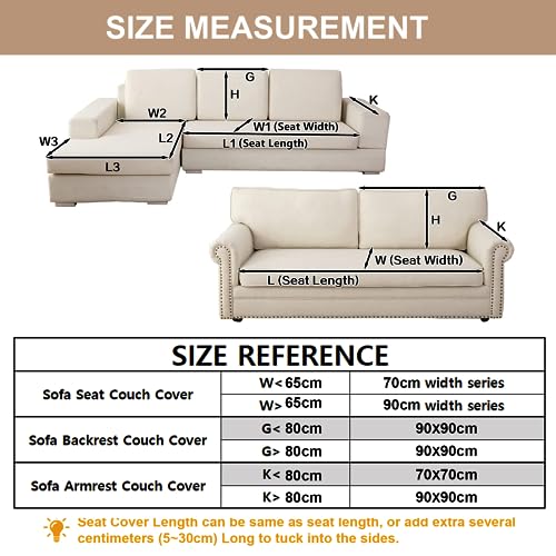 Housse de canapé antidérapante lavable et protectrice kaki - 8