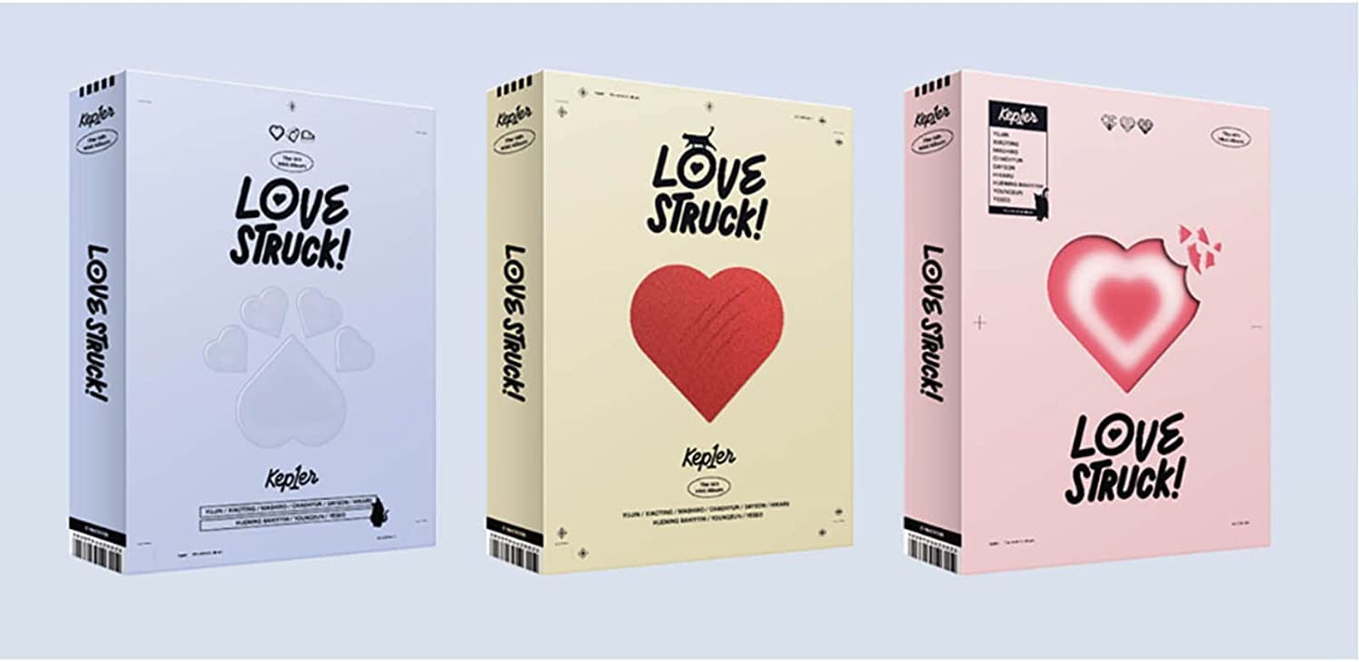 Mini album Kep1er Lovestruck! 4ème génération First Blush avec poster plié
