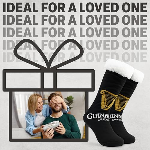 Guinness Gifts for Men Slipper Socks, Warm Fluffy Non Slip Bed Socks Gifts for Boyfriend Husband Irish Gifts.3