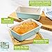Tasty Clean Ceramic Loaf Pan Set, 2-Pack of 9-Inch x 5-Inch Cake Pans, Durable Aluminized Steel for Professional Results, Clean Ceramic Nonstick Coating, Oven Safe to 425°F, Dishwasher Safe, Aqua