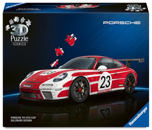 Puzzle voiture de sport 3D sans colle Porsche 911 GT3 Cup maquette Ravensburger 12008038