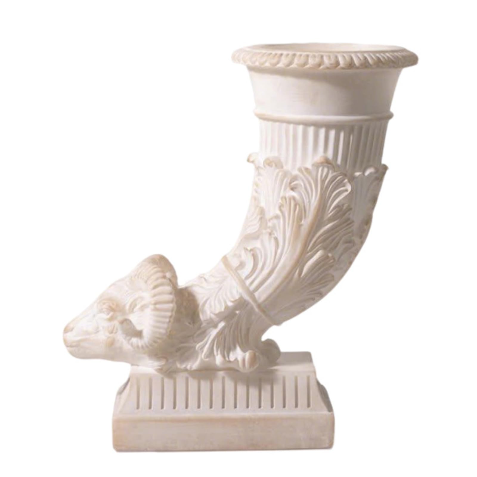 Vase tête de bélier en céramique, objet d'art de collection