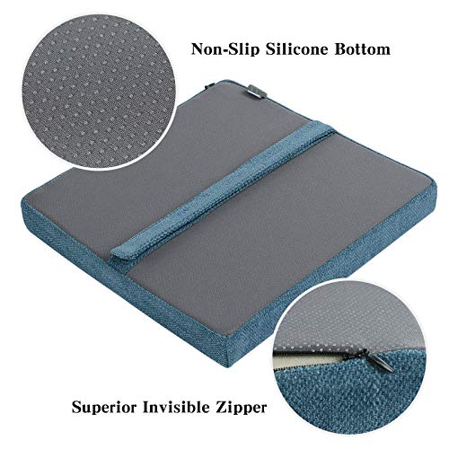 Baibu 14X14 Inches Stool Cushion Square With Ties Set Of 2, Non-Slip Bar Stool Cushion Square Seat Cushion With Machine Washable Cover - 2 Cushions Only (Blue, 14X14X1.5In) #TOP3