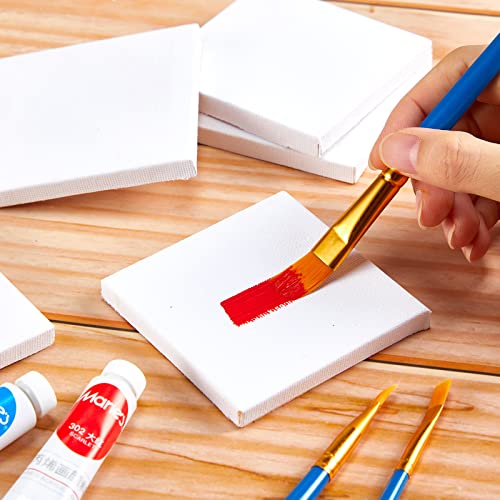 3 X 3 Inch Mini Canvas Panel Mini Stretched Canvas Bulk Small Square Canvas Board For Painting 10 Oz Triple Primed Cotton For Kids Painting Craft (144 Pieces) #TOP6