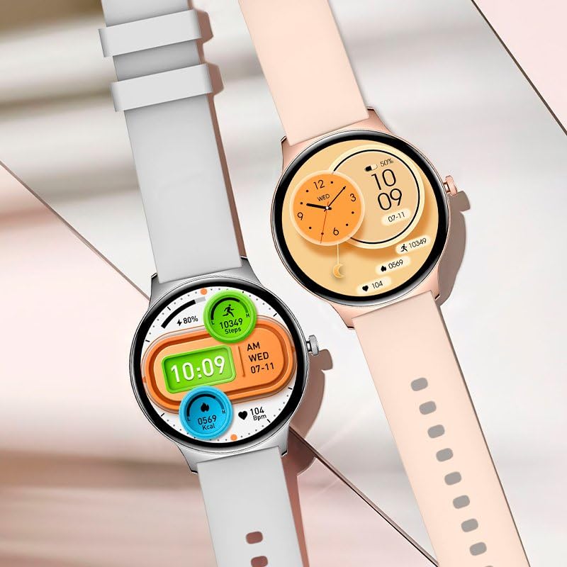 Cool Ultrathin Reloj Smartwatch (AMOLED Llamadas Salud Deporte) Rosa + 2 Correas