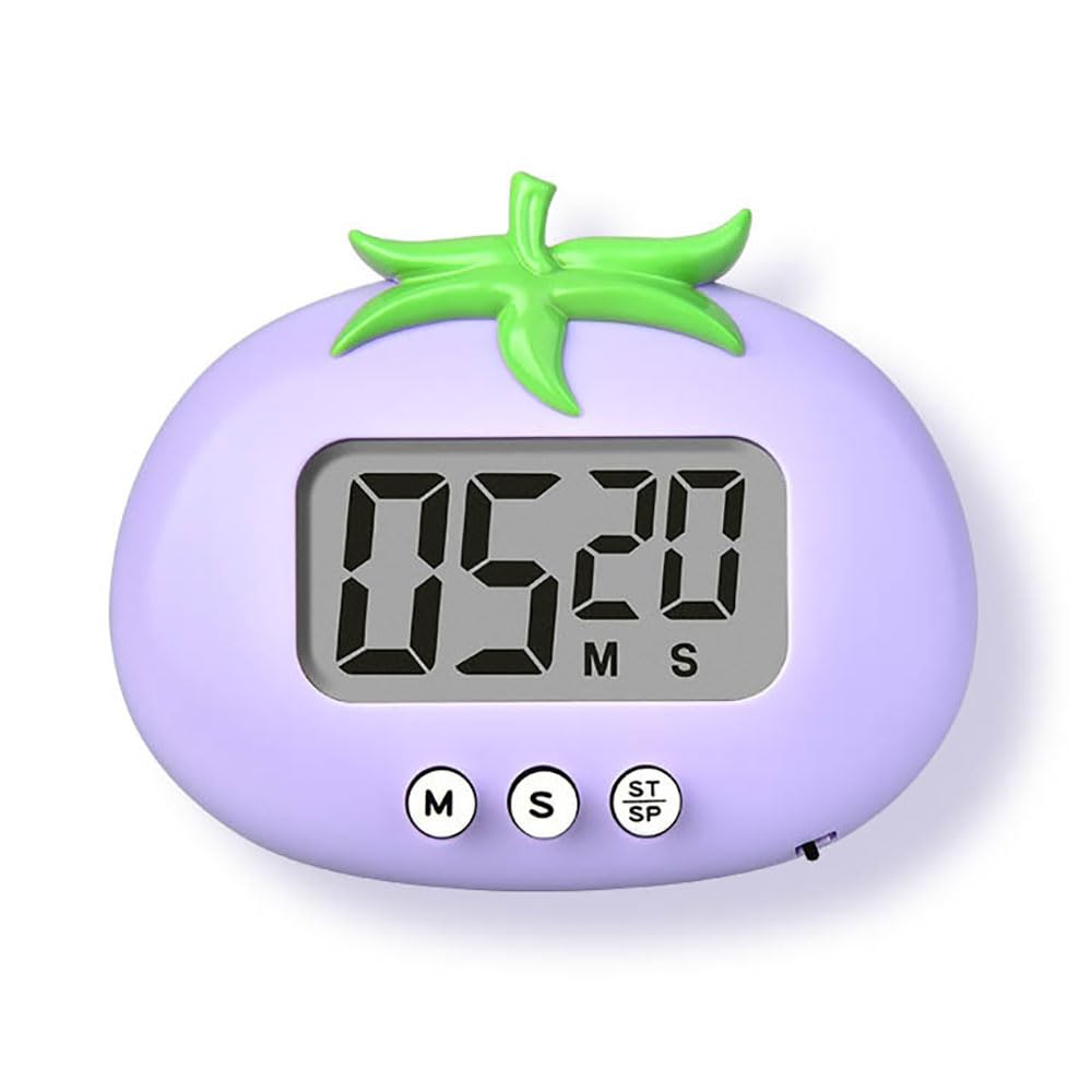 Timer elettronico a forma di pomodoro, timer da cucina da 99 minuti, timer da cucina, timer da cucina, contatori di allarme, gadget per la casa, gestione del tempo (blu), GRB1023
