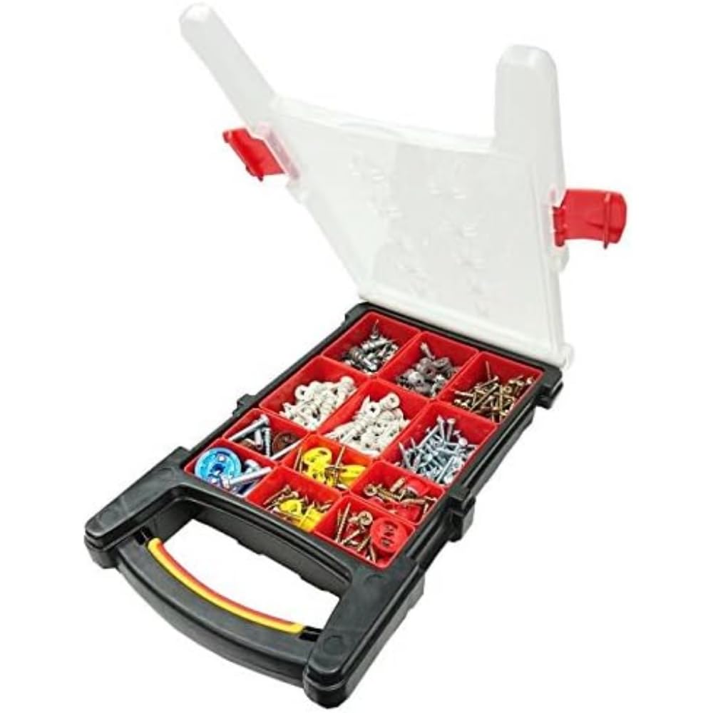 Merriway bh06620 Surtido de GripIt para paneles de yeso fijación Achors en un 12 compartimento funda de transporte.