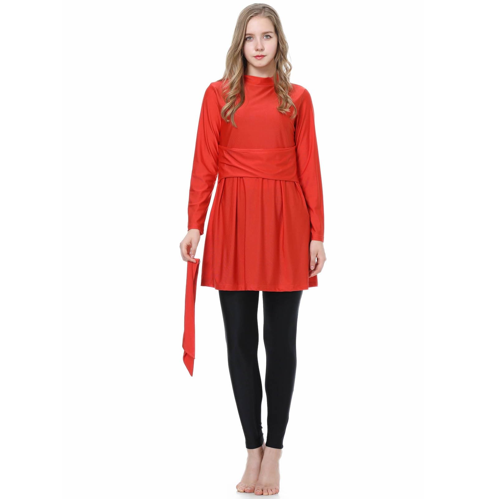 Burkini Damen: Muslimische Badeanzug Uv Rashguard Push Up Slim Fit Swimsuits for Women Schwimmanzug Große Größe Shape Badebekleidung Bademode Bauchweg Badeanzüge Swimwear