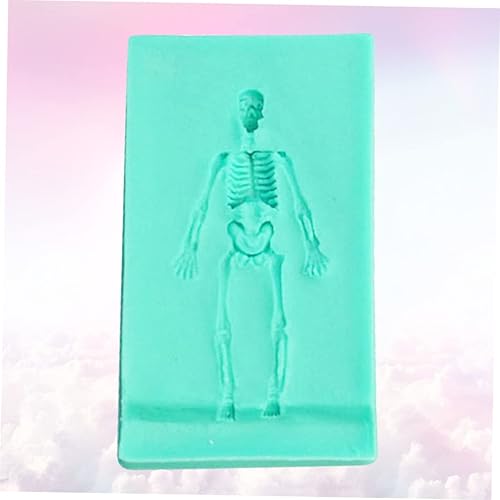 Miniatura 6 de Toyvian Molde de silicona de calavera de Halloween para hornear creativo, fondant único para pasteles, golosinas, panaderías, verde