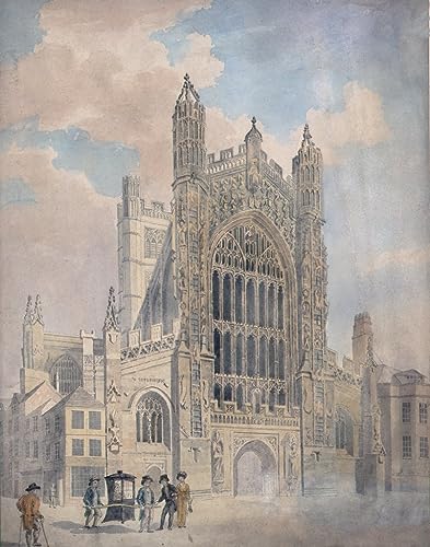 Tableau Abbaye de Bath Claude Nattes Image sur Toile Habillage Mur Vide 60x90