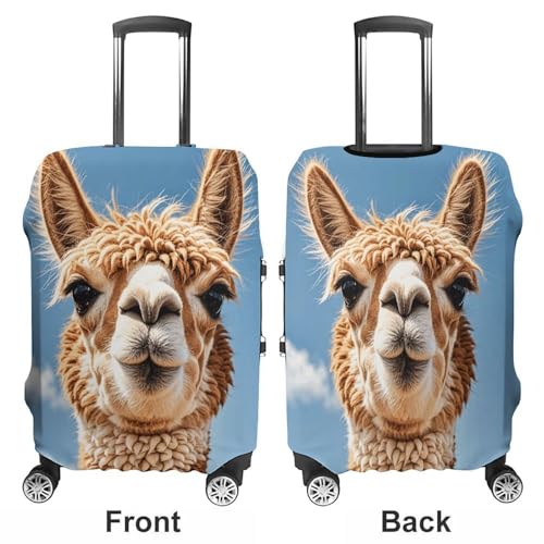 Alpaca Llama Luggage Covers Tsa Approved Suitcase Cover Elastic Washable Luggage Sleeve Carry on Cover Protector Anti-Scratch Suitcase Protector Fits 19-30 Inch Case(S)3