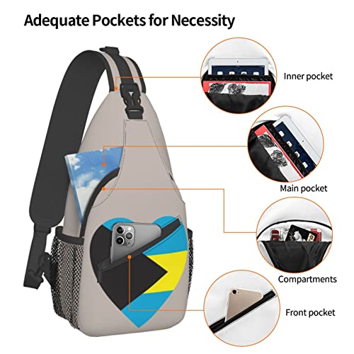 Mochila bandolera unisex negra compacta y resistente miniatura 5