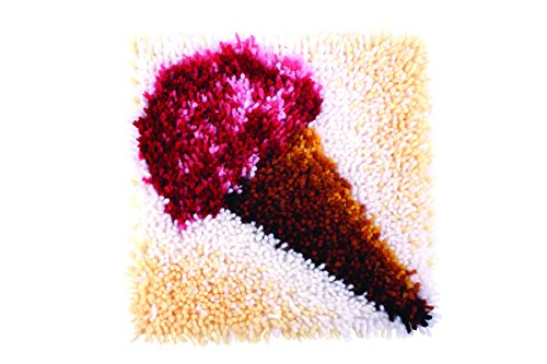 Wonderart Ice Cream Latch Hook Kit, 12" X 12" - Thumbnail 2