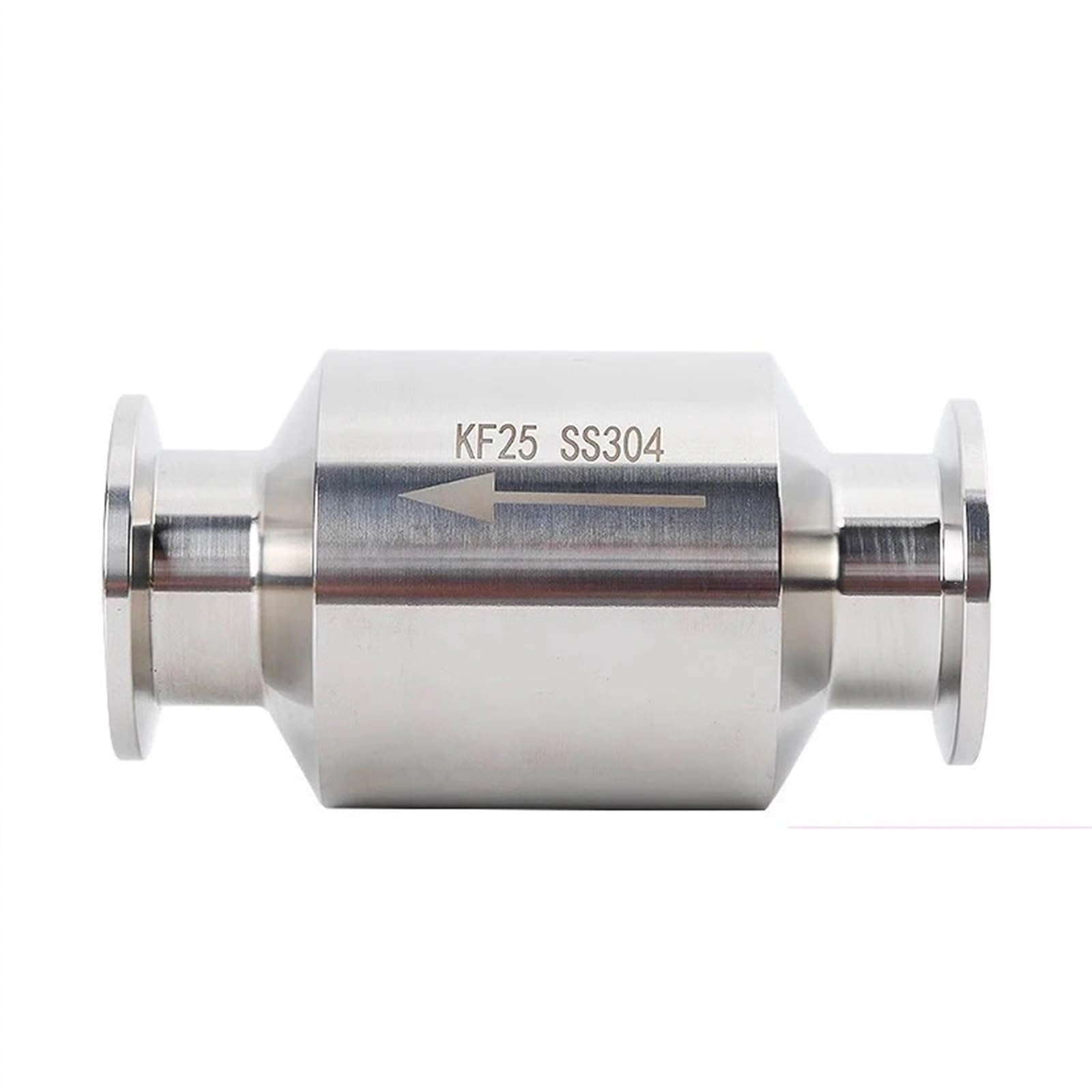 Válvula de retención unidireccional sin Retorno en línea de Acero Inoxidable KF16 KF25 KF40 KF50 304 for válvula de retención de Bomba de vacío(KF-50 Flange 75mm)