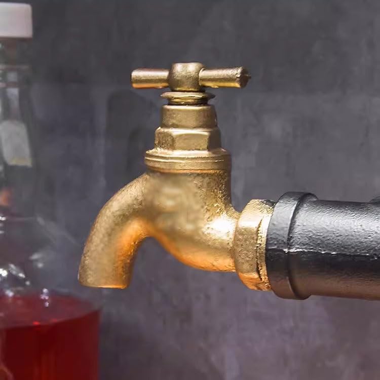 Botellero Enfriador de Vino de Estilo Industrial, Estante for Vino, mayordomo de Agua de Hierro, Estante Decorativo de Pared Creativo Portabotellas de Vino