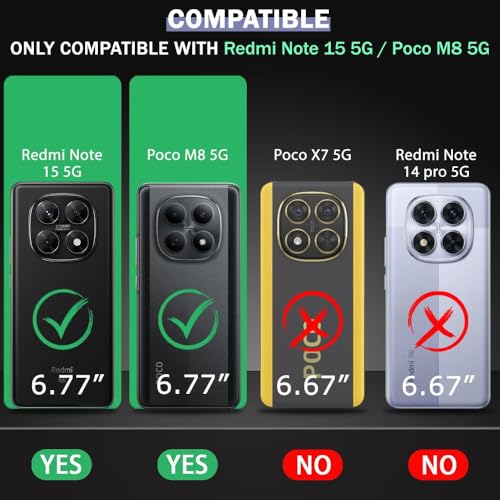 Image of Shockproof Case Compatible with Mi Redmi Note 15 5G | Full Camera Protection | TPU Flexible Back Cover for Mi Redmi Note 15 5G (Graphite Grey)