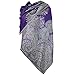 Silver Fever Pashmina - Jacquard Paisley Shawl - Stylish Scarf - Double Sided Wrap (Plum/Blue)