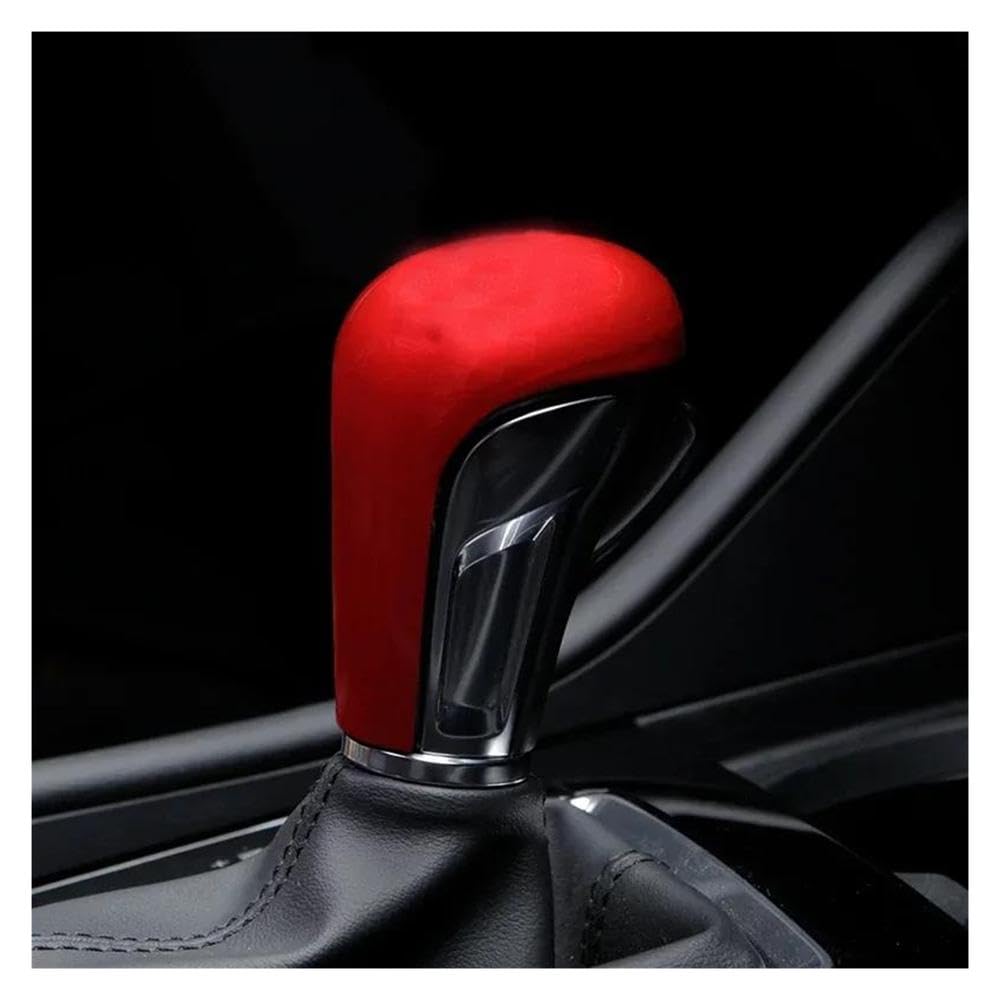 Hyasdbwe Red Car Gear Head Shift Knob Handle Cover Trim Sticker For Mazda 2 3 6 Bm Gj For Demio Cx3 Cx5 Cx8 Cx9 For Axela 2014-2022 Gear Shifter Parts(Red)