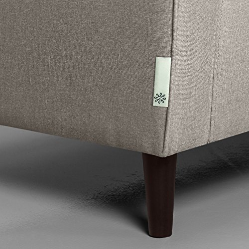 Image of Zinus Benton Loveseat Sofa, Grid Tufted Cushions, Easy, Tool-Free Assembly, Stone Grey