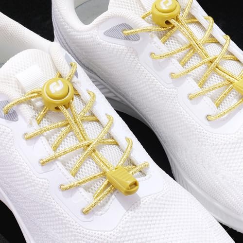 Image of RJ-Sport Tieless Elastic Shoe Laces - Heavy Duty No Tie Shoelaces for Kids and Adult with Strong Lock and Speed Shoestrings