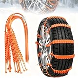 Universal Anti-Skid Snow Tire Chains,2026 New Portable Emergency Non-Slip Plastic Cable Ties,Snow Tire Chains for Pickup Trucks and SUVs,Reusable Snow Chains for Muddy Roads & Winter Driving（10PCS)