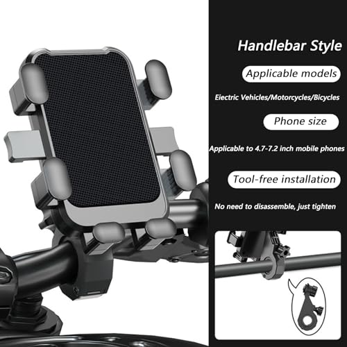 Support téléphone vélo moto premium pour guidon custom