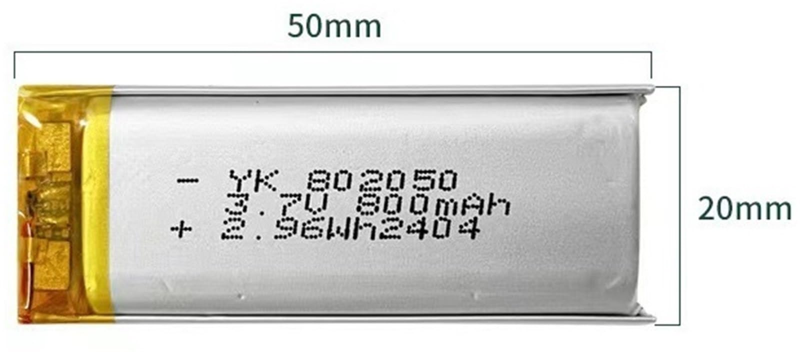 802050 800 mAh 3,7 V 1 pièce
