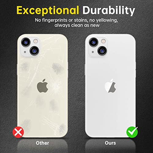 Zcdaye Case For Iphone 13, Metal Frame Iphone 13 Case With Frosted Back, Anti-Fingerprint Anti-Scratch Shockproof Protective Ultral Thin Case For Iphone 13(6.1 Inches), Silver #TOP4