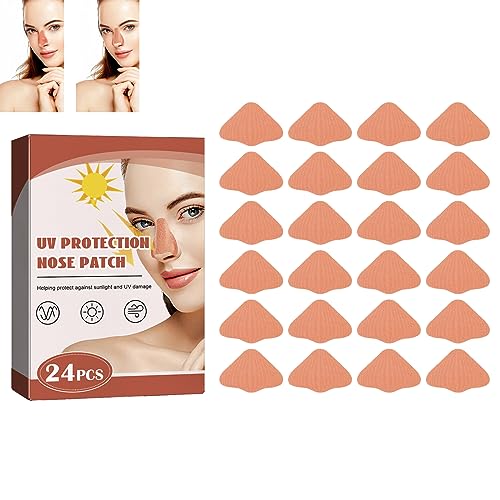 Sonnen Nasenpflaster,Nasenpflaster Outdoor,Sonnenschutz Nase Patch,UV Nasenschutz Outdoor,Nase Sonnenschutz Nasenschutz,Sonnennasenschutz UV Schutz Nasenpflaster für Männer und Frauen im Freien,24Pcs