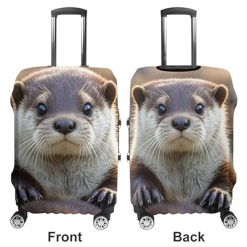 Cute Otter Luggage Cover Elastic Luggage Covers for Suitcase Travel Luggage Covers Anti-Scratch Washable Suitcase Sleeve Fits 19-32 Inch Luggage3