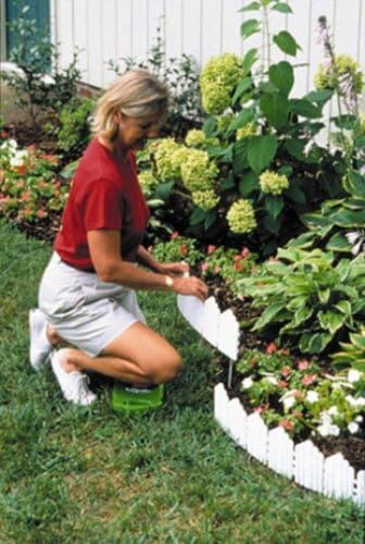 Decorative Landscape Edging Adirondack Border (No Dig Edging) White 22 Inch x 6 Inch Sections, 1 Section