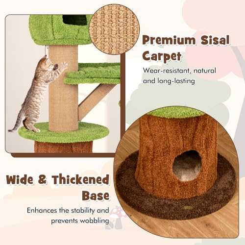 Árbol para Gatos Interior 58 Pulgadas Temática Bosque miniatura 7
