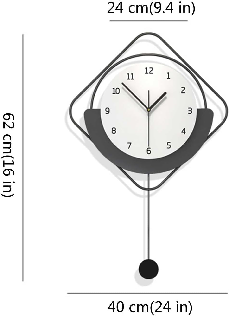Reloj De Pared, Reloj De Pared Decorativo Y Creativo con Marco De Metal Y Esfera De MDF, Funciona con Pilas, Silencioso, Adecuado para La Decoración De La Pared De La Sala De Estar.