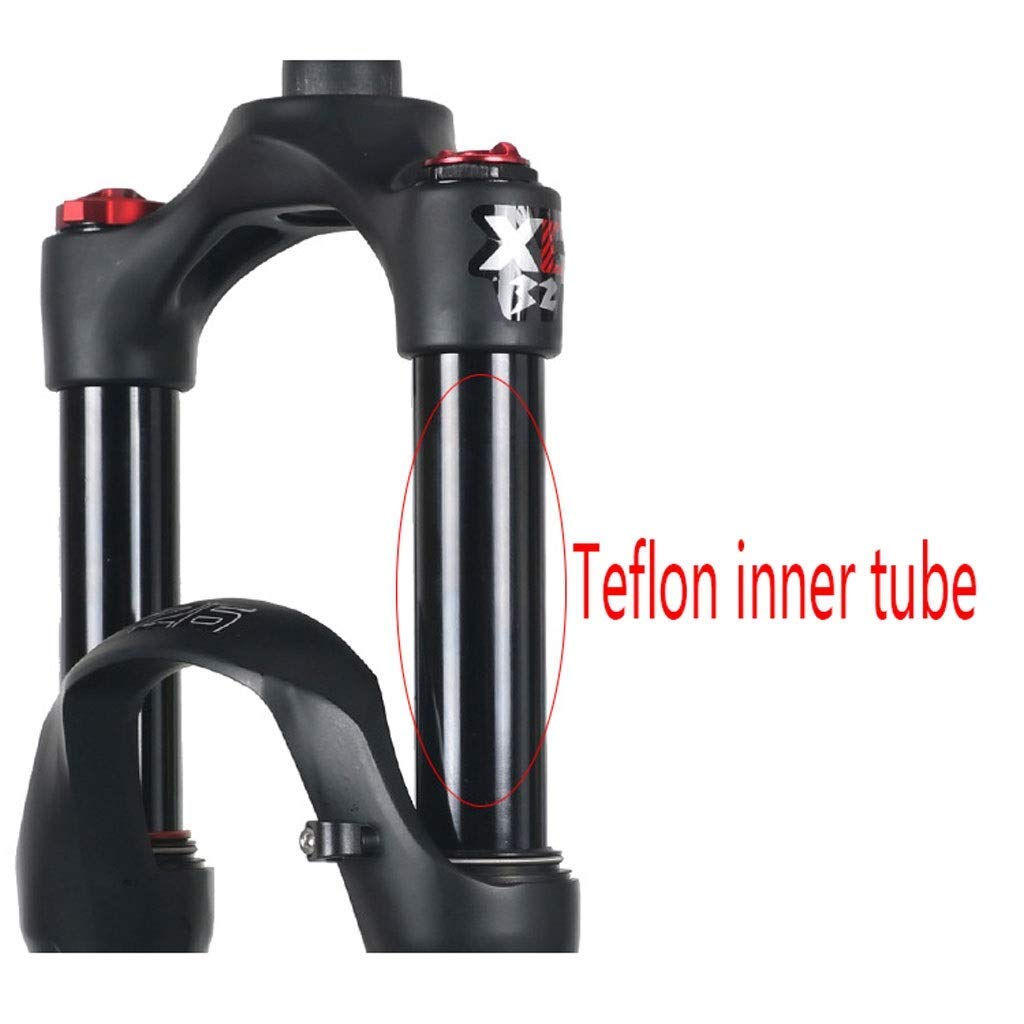 Horquilla de suspensión de Ciclismo de 27,5", Ajuste de amortiguación de Control de Freno de Disco de aleación de Aluminio MTB de 29 Pulgadas, Recorrido de 100 mm de 1-1/8"