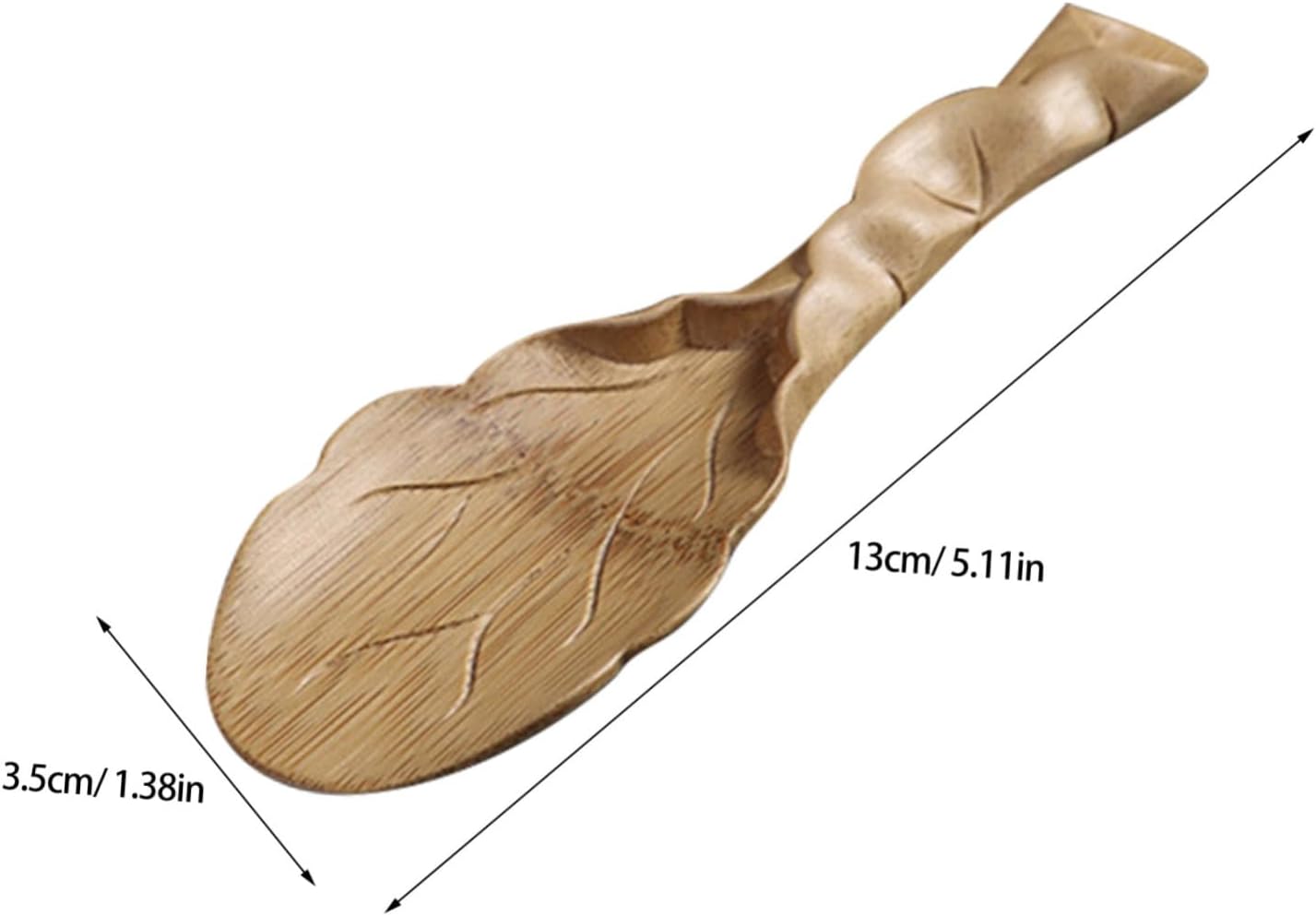 Natural Carved Tea Scoop Handcrafted Teaspoon for Tea Ceremony Accessory with Delicate Pattern