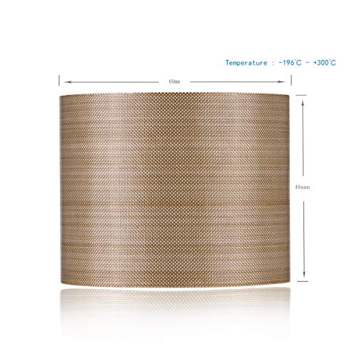 Image of PTFE Coated Fiberglass Telfon Tape,high Temperature Tape;Drying Mechanical Conveyor Belt; Welding Sealing Tape; -196℃ - +300℃ (Brown, 48mm x 12yards x 0.18mm)