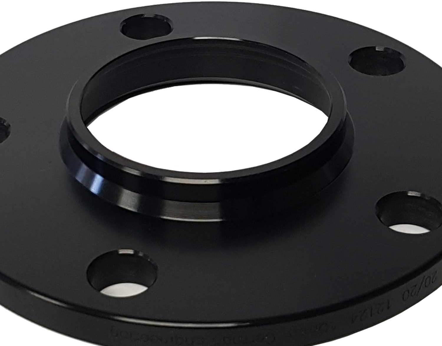 Spurverbreiterungen Distanzscheiben 12124W 10mm schwarz eloxiert - Lochkreis 120/5 - Mittenloch 72,6-2 Stück