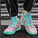 Wqsugnt Mens Multicolor High Top Basketball Shoes Non-Slip Breathable Running Shoes Fahsion Lightweight Outdoor Gym Sneakers (Pink -Green,6)